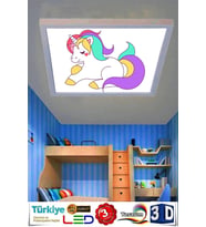 Unicorn Çocuk Odası Avize Ledli Beyaz Kasa,60watt, Modern Kasa, Yeni Ürün,