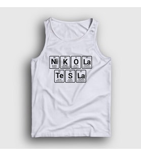 Presmono Unisex Beyaz Periodic Table Scientist Nikola Tesla Atlet 337097tt (Beyaz)