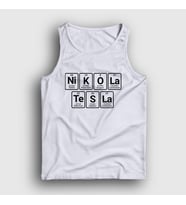 Presmono Unisex Beyaz Periodic Table Scientist Nikola Tesla Atlet 337097tt (Beyaz)