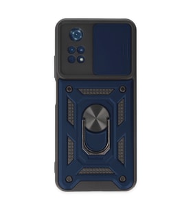 Xiaomi Poco M4 Pro 4g Kılıf Pars Lens Yüzüklü Silikon - Lacivert