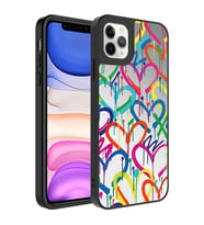 Apple iPhone 11 Pro Kılıf Aynalı Desenli Kamera Korumalı Parlak Zore Mirror Kılıf Kalp