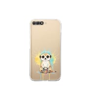 Huawei Y6 2018 ile Uyumlu Splash Mirket Tasarımlı Şeffaf Silikon Kılıf
