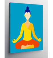 Kanvas Tablo Yoga Yapan Kadın