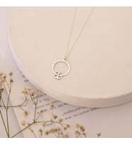 Kişiye Özel 925 Ayar Gümüş Minimalist Yonca Kolye