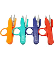 Temizleme Makası - Yaylı Tekstil İplik Temizleme Makası, Plastik Saplı Pratik Çok Amaçlı Makas (14 cm)