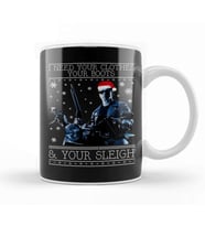 I Need Your Clothes Terminator Christmas Knit Kupa Bardak Porselen