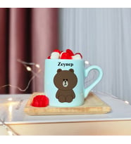 Wee Bears Tasarımlı Kişiye Özel Yeşil Türk Kahvesi Fincanı