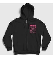 Presmono Unisex Siyah Kawaii Müzik Babymetal Fermuarlı Kapüşonlu Sweatshirt 527453tt