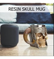 Paslanmaz Çelik Kupa Kafatası Viking Bira Kahve İçme Bardağı