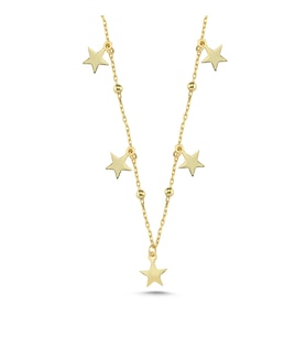 Yıldız Altın Kaplama Kolye KLY2 (Gold)