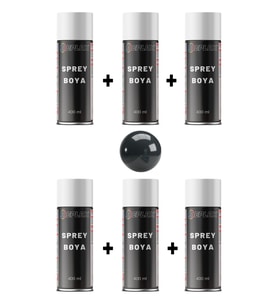 6 Adet Ral 7016 Mat Antrasit Gri Sprey Boya 400 Ml.