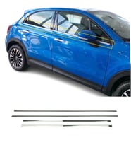 Fiat 500X Krom Cam Çıtası 4 Prç. 2014 ve Üzeri P.Çelik