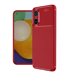 Oppo A38 Kılıf Auto Focus Karbon Kapak - Kırmızı
