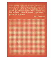 Vonnegut Tablo Ahşap Poster Dekoratif