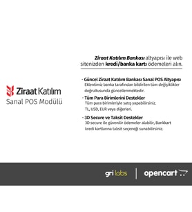 OpenCart - Ziraat Katılım Sanal POS Modülü