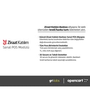 OpenCart - Ziraat Katılım Sanal POS Modülü