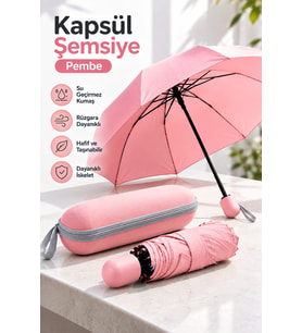 KAPSÜL ŞEMSİYE PEMBE