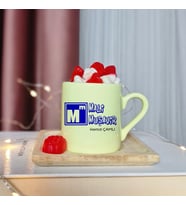 Mali Müşavir Tasarımlı Kişiye Özel Sarı Türk Kahvesi Fincanı