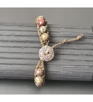 Dragon Jasper Doğaltaş İpli Bileklik Doğal Taş (DrJas)