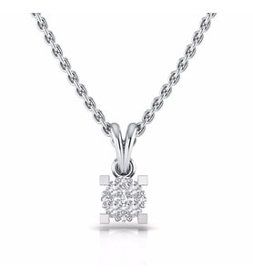 0,15 Karat Pırlantalı Kolye (Altın-Beyaz)