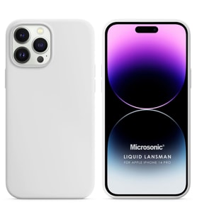 Microsonic Apple iPhone 14 Pro Kılıf Liquid Lansman Silikon Beyaz