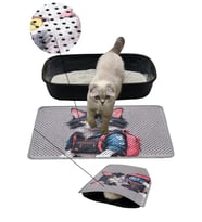 Kedi Kumu Paspası, Delikli Kedi Tuvaleti Paspası, Dijital Baskılı Kedi Paspası, 40*60