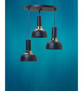 Rsylight Mina Retro Metal Dekoratif 3 lü Modern rustik Sarkıt Avize çap:30 cm (Burnt Olive)
