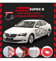 Skoda SuperB Oto Araç Kapı Koruma Fitili 5metre Parlak Kırmızı Renk