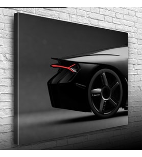 Siyah Spor Otomobil Kanvas Tablo 50 x 70