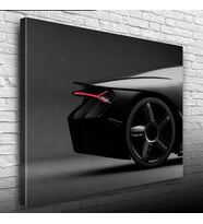 Siyah Spor Otomobil Kanvas Tablo 50 x 70