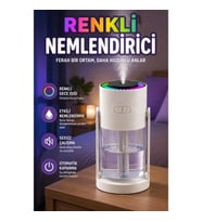 Renkli Gece Işıklı Sessiz Hava Nemlendirici – Otomatik Kapanma Özellikli
