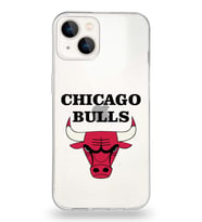 Apple iPhone 13 Mini Uyumlu Kapak Chicago Bulls Tasarımlı Şeffaf Silikon Kılıf