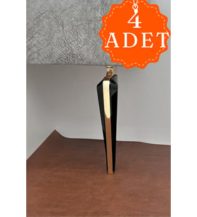Wings Gold Siyah Mobilya Koltuk Ayağı Chester Komidin Tv Ünitesi Vestiyer Ayağı 21 Cm 4 Adet (Mat Siyah)