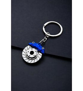 Disk Balata Anahtarlık Oto Metal Anahtarlık MAVİ (Standart)