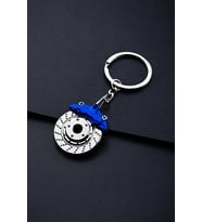 Disk Balata Anahtarlık Oto Metal Anahtarlık MAVİ (Standart)