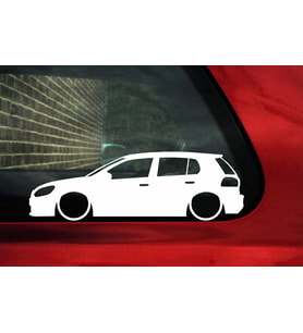 Golf mk6 basık kelebek cam stickeri 2 adet