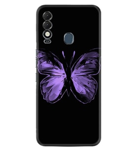 Tecno Spark 8T Kılıf Resimli Desenli Silikon Platinium Series Black Butterfly 1879