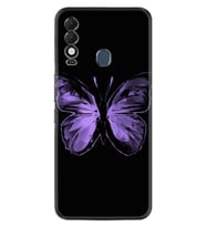 Tecno Spark 8T Kılıf Resimli Desenli Silikon Platinium Series Black Butterfly 1879