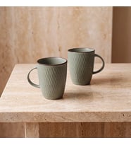 GÜRAL PORSELEN Miranda 2li Yeşil Porselen Mug Bardak Seti