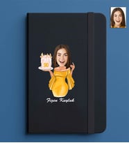 Kişiye Özel Kadın Model 13x21 Siyah Defter-48