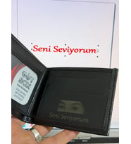 Göz İşlemeli Kişiye Özel Cüzdan - Gözlerim Üzerinde Sevgilim