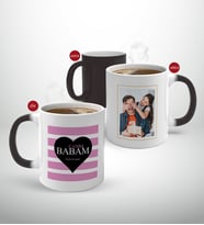 BK Gift Kişiye Özel Babalar Günü Hediyesi Fotoğraflı Sihirli Kupa Bardak-34 (Beyaz)