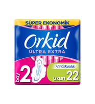 Orkid Ultra Extra Hijyenik Ped Uzun Süper Ekonomik Paket 22 Ped
