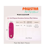 Pawstar Kedi Köpek Banyo Kurulama Elcikli Havlu Kahverengi 23x78cm %100 Pamuk
