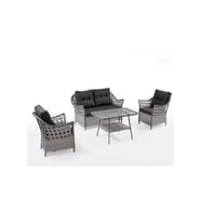 LALE  2+1+1+masa Rattan Bahçe Balkon Mobilyası (Antrasit)