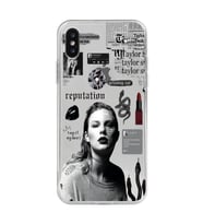 Iphone Xsmax Uyumlu Taylor Swift Desenli Şeffaf Telefon Kılıfı