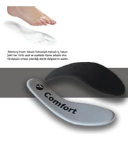 SG01  Yumuşak Memory Foam Hafızalı, Günlük Ayakkabı Tabanı, Darbe Emici, Konforlu Iç Tabanlık (Gri)