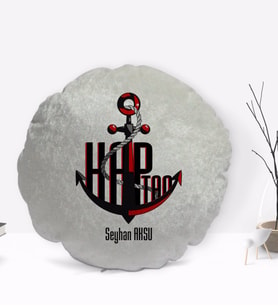 BK Gift Kişiye Özel İsimli Kaptan Tasarımlı Dekoratif Kırlent Yastık-3