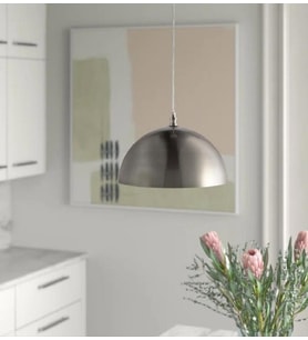 MYLİGHTS  INOX METAL PASALANMAZ METAL SARKIT MUTFAK AVİZE SPOR AVİZE  40CM  (Gümüş - Altın)