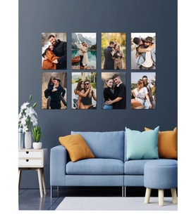 Kişiye Özel 8 Fotoğraflı Dikdörtgen Mdf Tablo